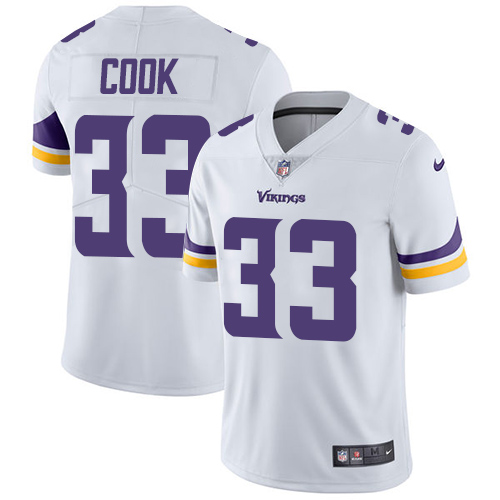 Minnesota Vikings #33 Limited Dalvin Cook White Nike NFL Road Men Jersey Vapor Untouchable